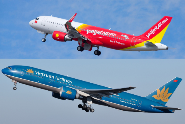 So sánh Vietnam Airlines và Vietjet Air 